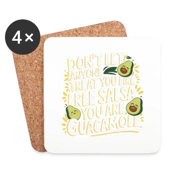 You Are Guacamole Not Free Salsa 1 6 - Untersetzer (4er-Set) - Weiß - Vorne