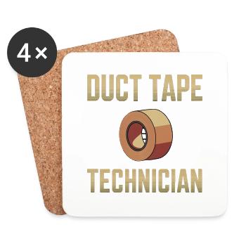 Duct Tape Technician 15 - Untersetzer (4er-Set) - Weiß - Vorne