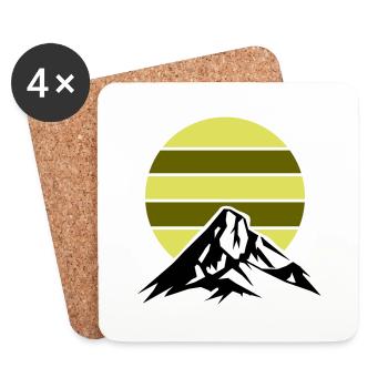 mountains mountains - Coasters (set of 4) - white - Front