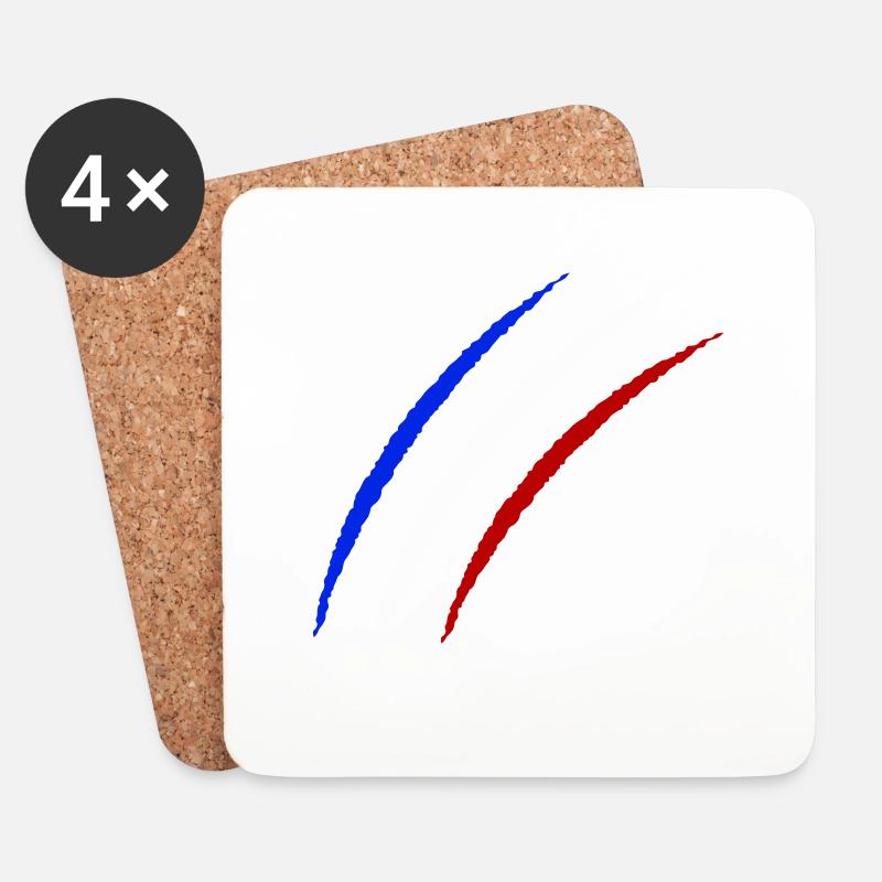 krallen frankreich - Untersetzer (4er-Set) - Weiß
