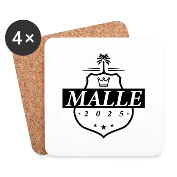 Armoiries de Malle 2025 - Dessous de verre (lot de 4) - blanc - Devant
