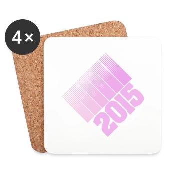 Mama 2015 - Untersetzer (4er-Set) - Weiß - Vorne