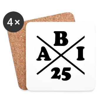 Abi 25 - abi 2025 - Untersetzer (4er-Set) - Weiß - Vorne