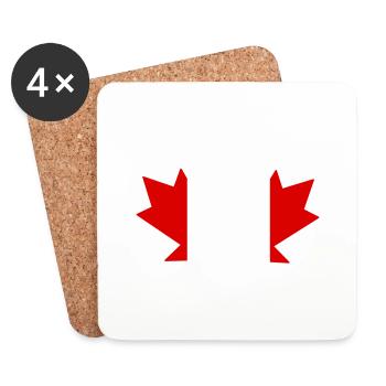 Canada Canada Maple Leaf - Coasters (set of 4) - white - Front