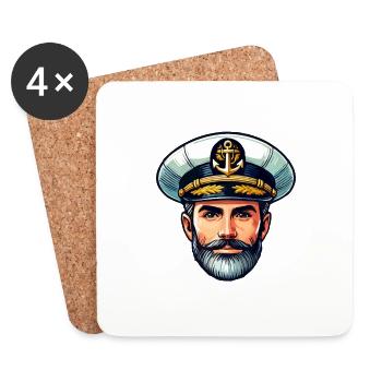 Captain Matrose - Untersetzer (4er-Set) - Weiß - Vorne