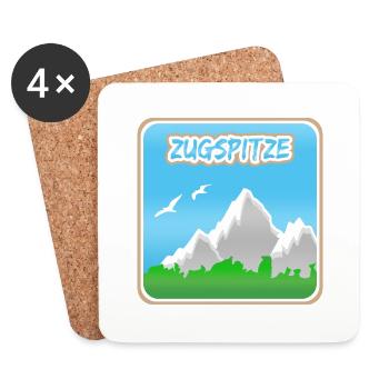 Mountaineering Zugspitze - Coasters (set of 4) - white - Front