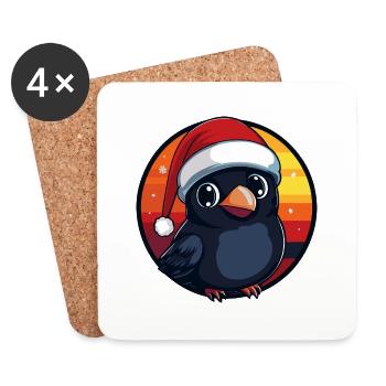 Noël de Raven Crow Noël - Dessous de verre (lot de 4) - blanc - Devant