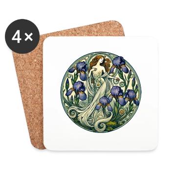 Iris Goddess - Coasters (set of 4) - white - Front