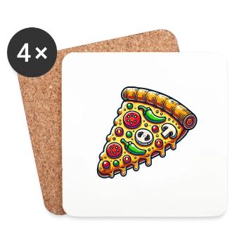 pizza - Coasters (set of 4) - white - Front