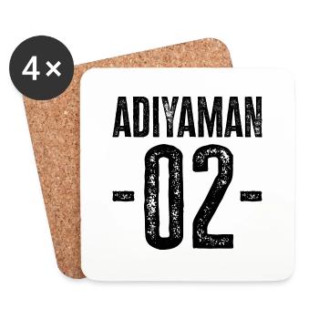 Adıyaman 02 – Fiers d’une patrie diversifiée - Dessous de verre (lot de 4) - blanc - Devant