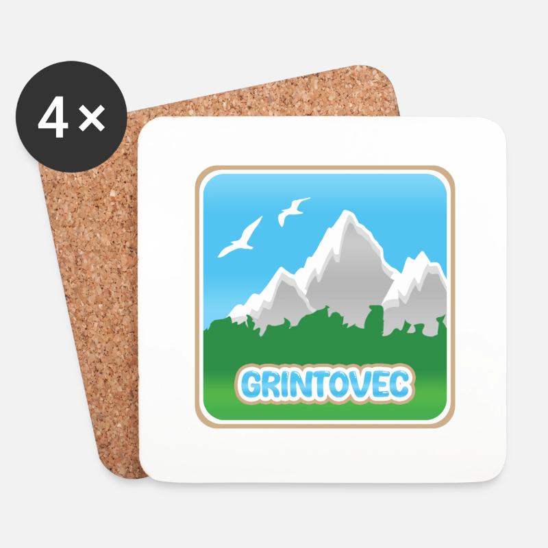 Grintovec - Untersetzer (4er-Set) - Weiß