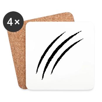 claw - Coasters (set of 4) - white - Front