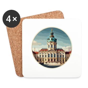 Schloss Charlottenburg - Untersetzer (4er-Set) - Weiß - Vorne
