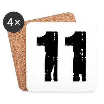 11 - Untersetzer (4er-Set) - Weiß - Vorne