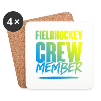 Fieldhockey Crew - Untersetzer (4er-Set) - Weiß - Vorne