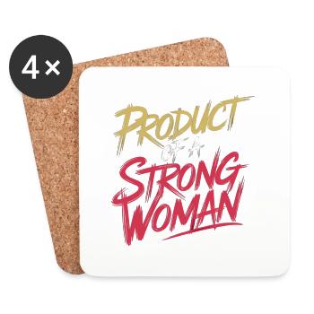 Product Of A Strong Woman 11 - Untersetzer (4er-Set) - Weiß - Vorne