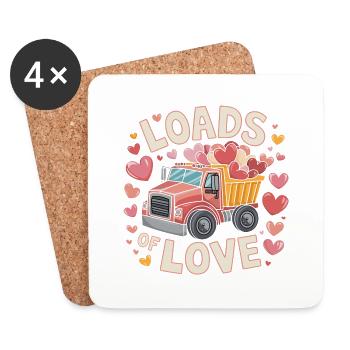 Loads of Love Shirt - Coasters (set of 4) - white - Front