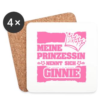 Cadeau pour Ginnie - Dessous de verre (lot de 4) - blanc - Devant