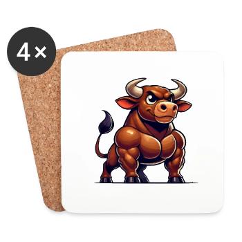 Taurus Comic - Coasters (set of 4) - white - Front