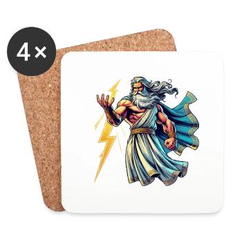 zeus comic - Untersetzer (4er-Set) - Weiß - Vorne