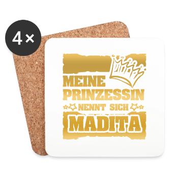 Maiden's name Madita - Coasters (set of 4) - white - Front