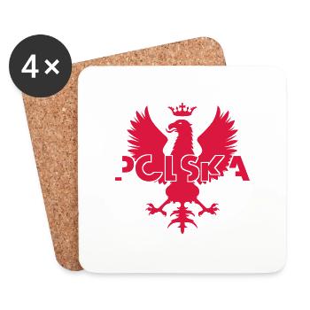 Polska Eagle - Polen - Adler - Poland - Coasters (set of 4) - white - Front