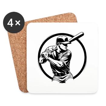 Baseball Sports - Coasters (set of 4) - white - Front