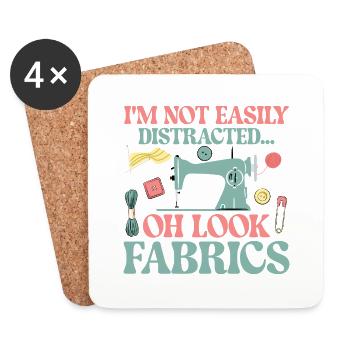 I'm Not Easily Distracted Quilter Quilting - Untersetzer (4er-Set) - Weiß - Vorne
