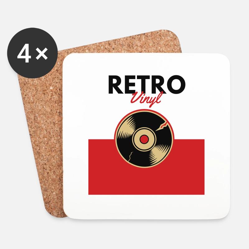 Vynil - Untersetzer (4er-Set) - Weiß