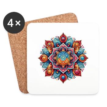 Chakra symbol - Coasters (set of 4) - white - Front