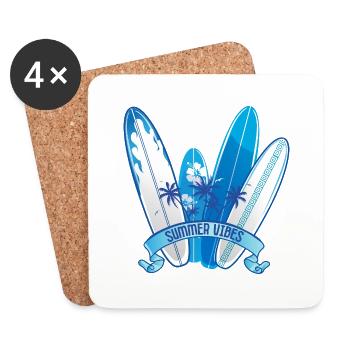 Summer vibes 3 - Dessous de verre (lot de 4) - blanc - Devant