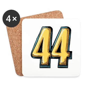 44 Number Colorful - Coasters (set of 4) - white - Front
