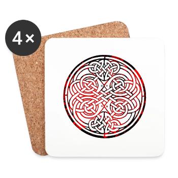 Celtic Circles Gothic Symbols Mystery Tradition - Coasters (set of 4) - white - Front