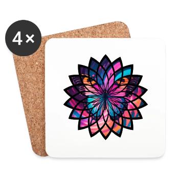 Butterfly Glow - Coasters (set of 4) - white - Front