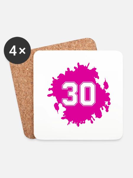 klecks 30 - Untersetzer (4er-Set) - Weiß