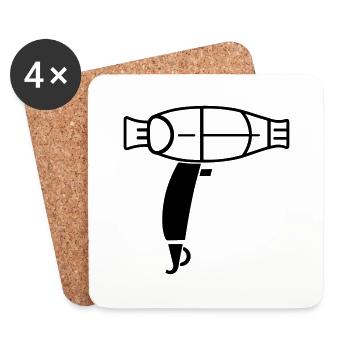 Hair dryer - Coasters (set of 4) - white - Front