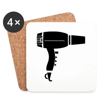 Hair dryer - Coasters (set of 4) - white - Front