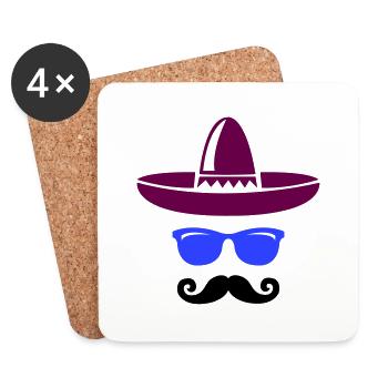Mexicain Cool - Dessous de verre (lot de 4) - blanc - Devant