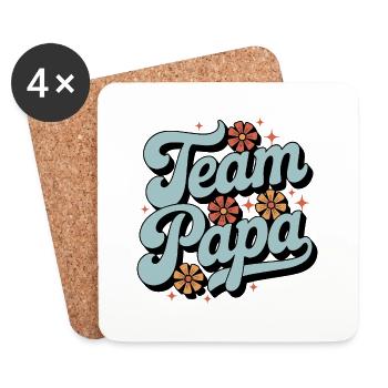 Team Dad Retro T-Shirt - Coasters (set of 4) - white - Front
