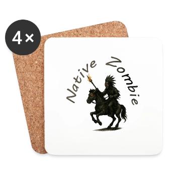 Native Zombie - Coasters (set of 4) - white - Front