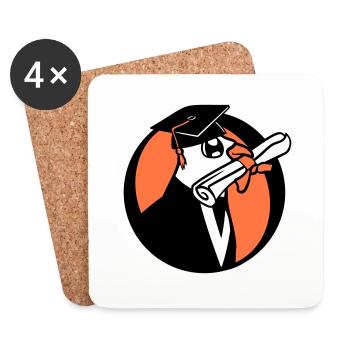 Deaf School Graduation College Certificate Certificate Certificate - Coasters (set of 4) - white - Front