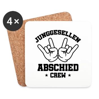 Junggesellenabschied Crew Jga Party - Untersetzer (4er-Set) - Weiß - Vorne