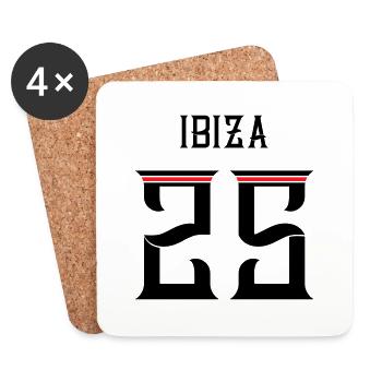 Maillot Ibiza 25 2025 - Dessous de verre (lot de 4) - blanc - Devant