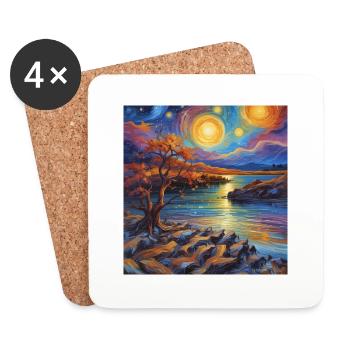 Le bruit du soleil - Dessous de verre (lot de 4) - blanc - Devant