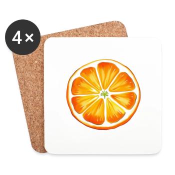 Painted orange - Coasters (set of 4) - white - Front