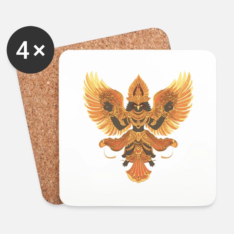 Garuda - Untersetzer (4er-Set) - Weiß