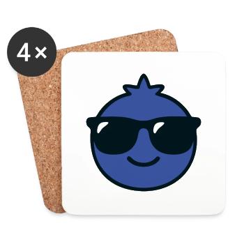 Blueberry Head - Coasters (set of 4) - white - Front