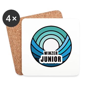 Junior Winzer Nachfolger Nachwuchs Kind Winzersohn - Untersetzer (4er-Set) - Weiß - Vorne