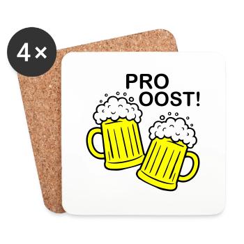 Toast beer Cheers - Coasters (set of 4) - white - Front