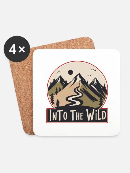IntoTheWild - Coasters (set of 4) - white